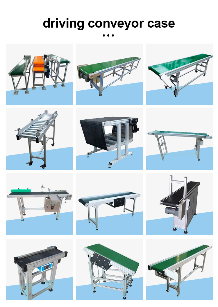 Factory Direct Selling Custom Industrial Production Line PVC Belt Conveyor with Protection fence and lockers