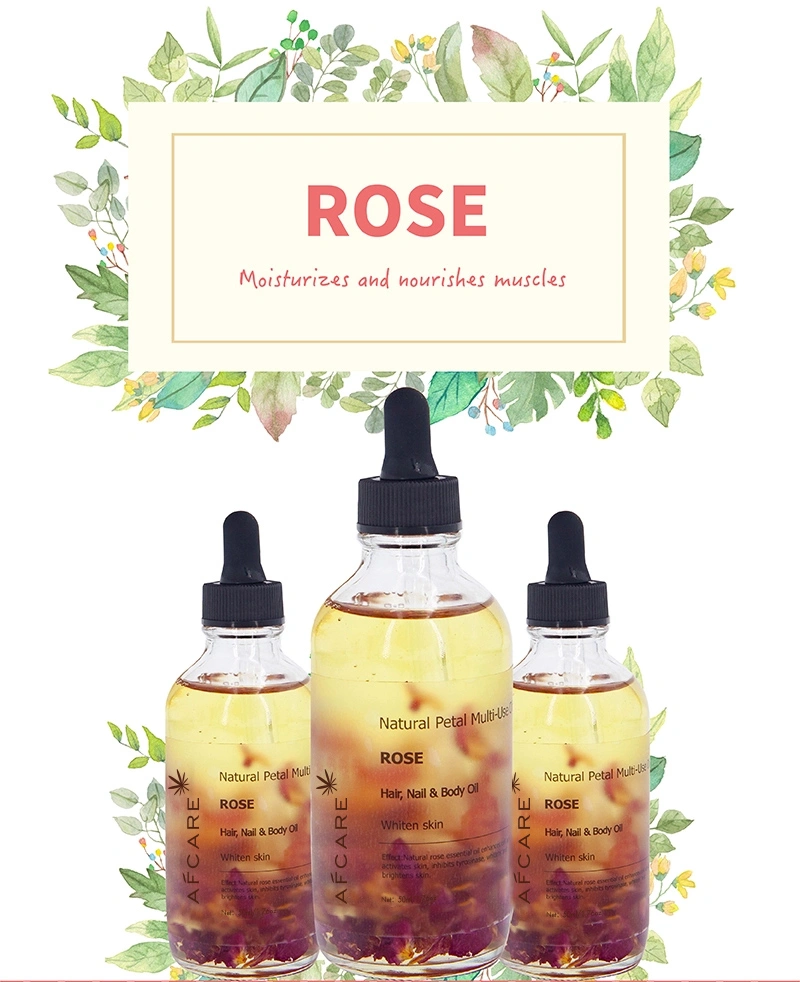 100% Pure Natural Rose Multi-Use Essential Oil Rose Body Massage Oil Rose Petals Essential Oil