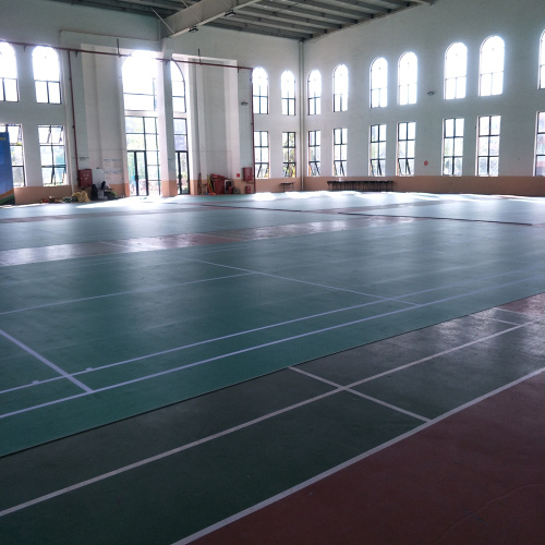 Indoor PVC-badmintonvloer met kristalzandpatroon