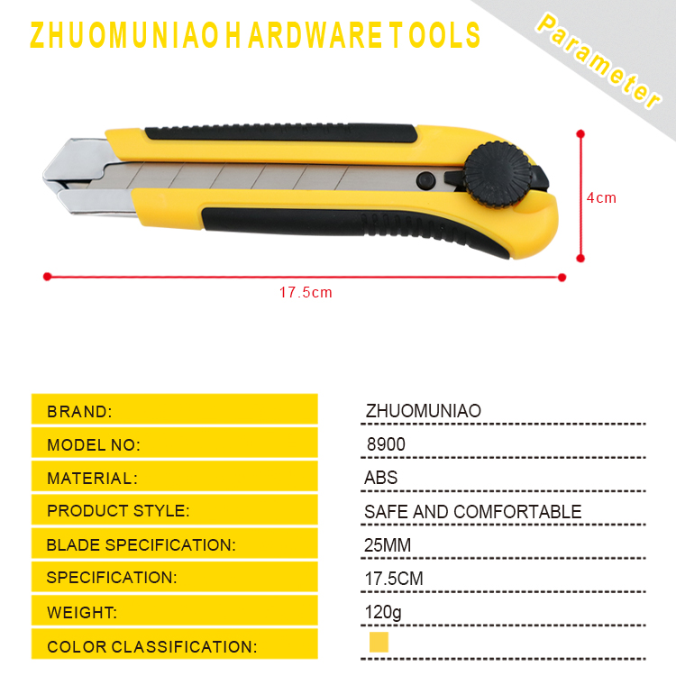 Wholesale 25MM Cutting Tools Utility Knife Fixed Blade Useful Knife