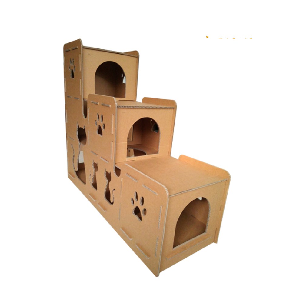 build cardboard cat playhouse