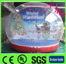 PVC inflatable christmas snow globe, TPU Air Show Dome for Christmas, Colorful Christmas inflatables
