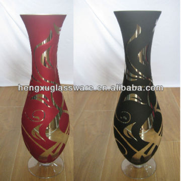 wholesale luxurious handmade colored glass vase