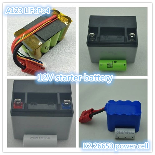 12V 11ah 4s4p K2 2750mahlifepo4 Battery Pack Starter Battery UPS Battery Lithium Rechargeable Battery Power Battery Motorcycle Battery PVC Battery