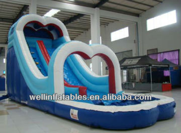 inflatable water slide with pool / inflatable slide pool