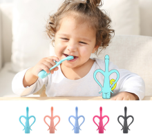 Elephant Baby Cleaning Silicone Toothbrushes Handle Child