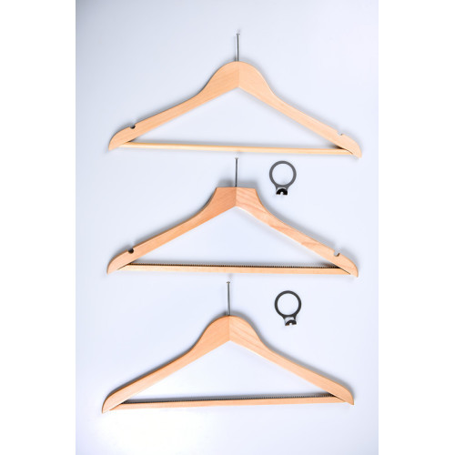 Luxury Wooden Hotel Clothes Anti-theft Hanger