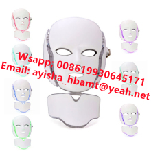 LED Photon Face and Neck Mask 7 Lights Color Face Mask with Neck Attachment Beauty