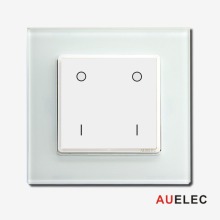 Smart home wifi electric switch with touch screen and tempered glass frame