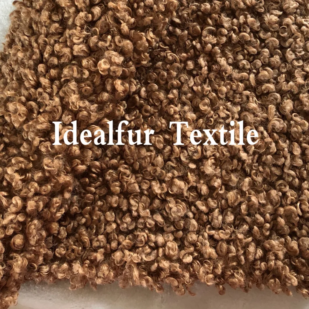 Imitation Wool Curly Short Pile Fur for Raccoon Fur