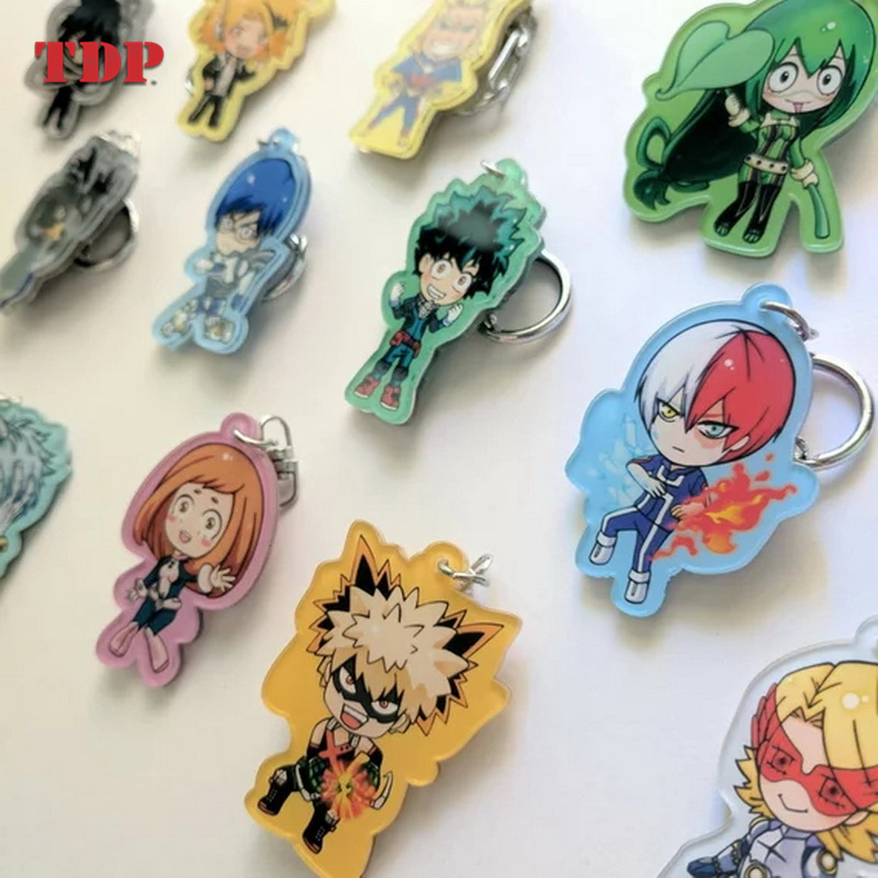 Personalized Blank Disc Monogrammed Anime Charm Printed Clear Acrylic Keychain Custom