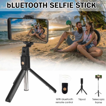 3 in 1 Wireless bluetooth Selfie Stick for iphone/Android/Huawei Foldable Handheld Monopod Shutter Remote Extendable Mini Tripod