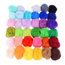 36 Colors 3g Felting Wool Fiber Wool Felt Starter Kit For Needle Felting Roving Dyed Spinning Wet Felting Fiber For DIY Crafts