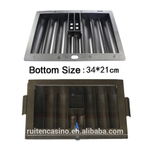 6 Row Standard Dealer Chip Tray 350ct metal chip tray