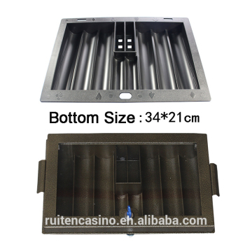 6 Row Standard Dealer Chip Tray 350ct metal chip tray