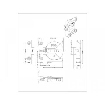 BT-S-SN-B-CR2450-068 Держатель монетных ячеек для CR2450 DIP 180