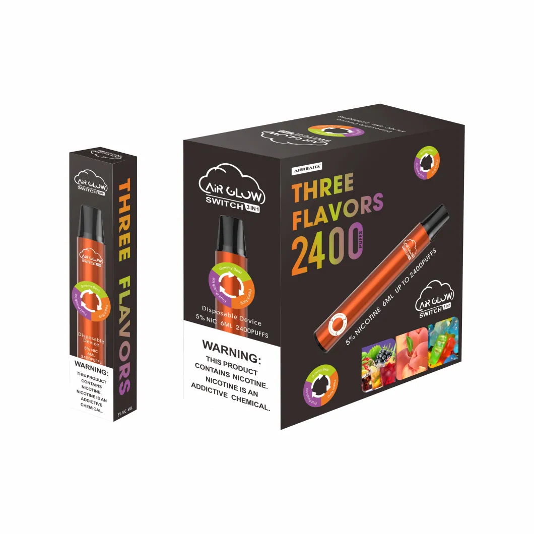 Factory Inside Price Trend Style Air Glow Switch 3 in 1 Disposable Vapor E Cig