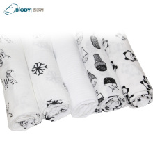 Two Layers Gauze Fabric Kid Blanket for Newborn