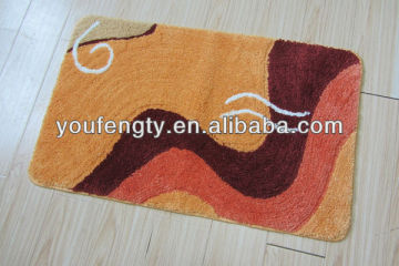 Microfiber polyester bath rug