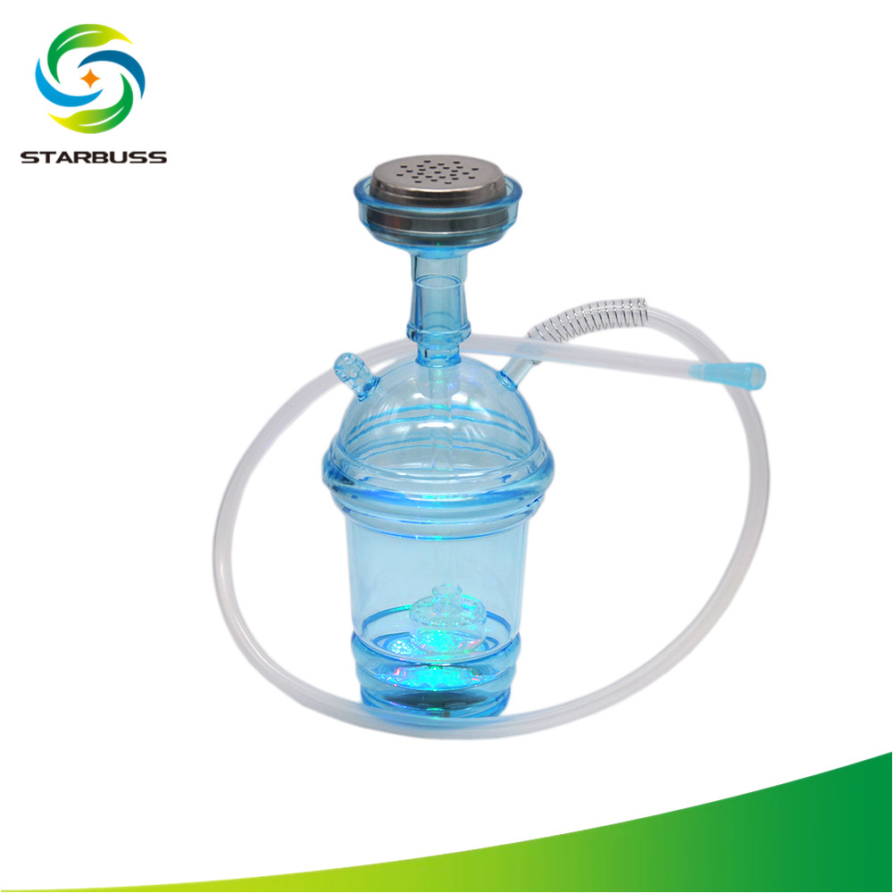 Portable All-In-One Travel Hookah with LED light Hose Charcoal acrylic Holder Tong Nargila custom logo 380g