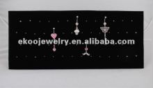Black Velvet Clip On Body Jewelry Display
