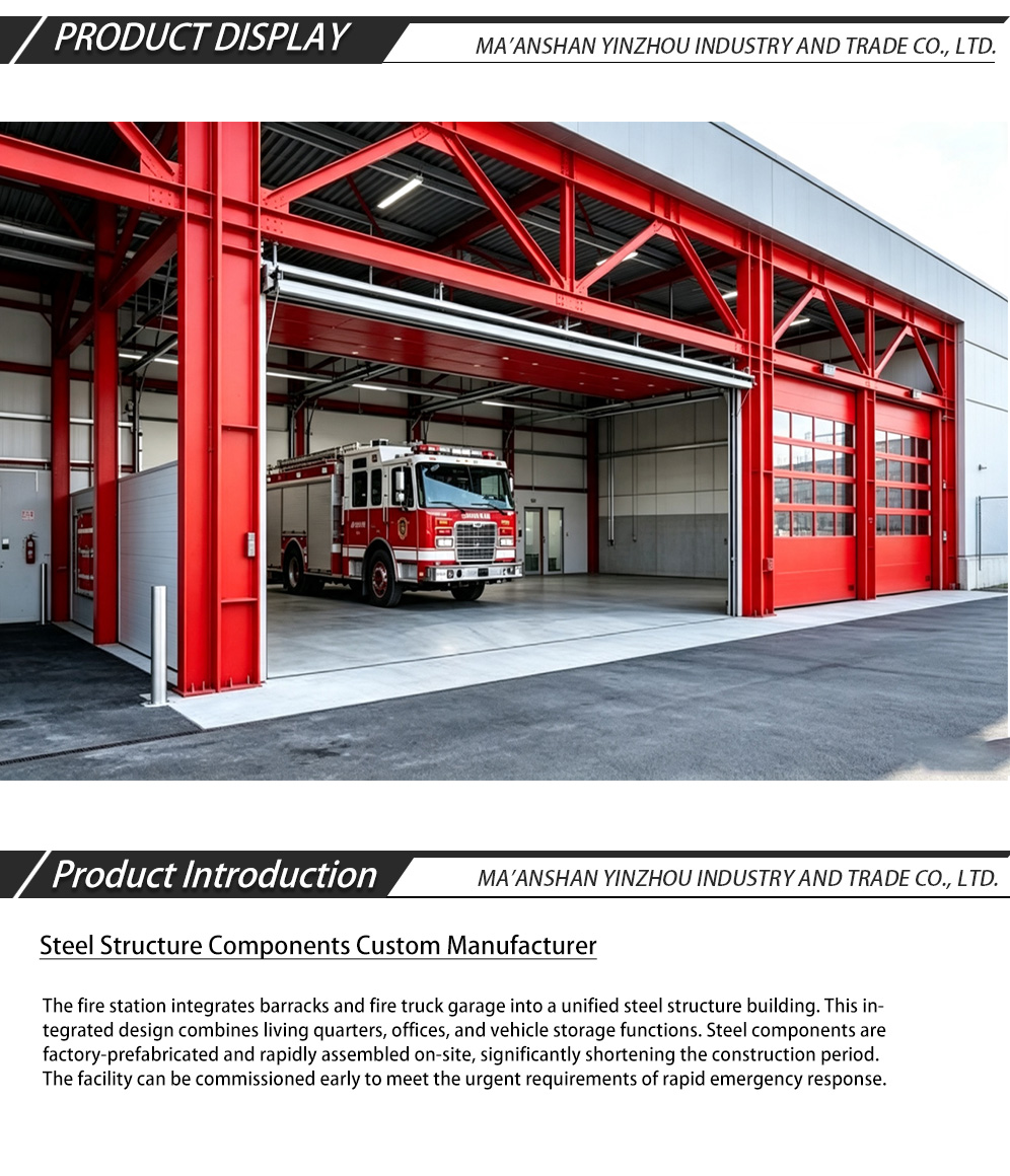 Стальная конструкция пожарной части, здание-x Steel Structure Fire Station Building-x