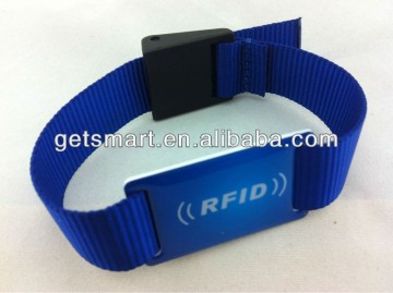 Custom Fabric Wristband 13.56mhz Festival Rfid Fabric Wristband