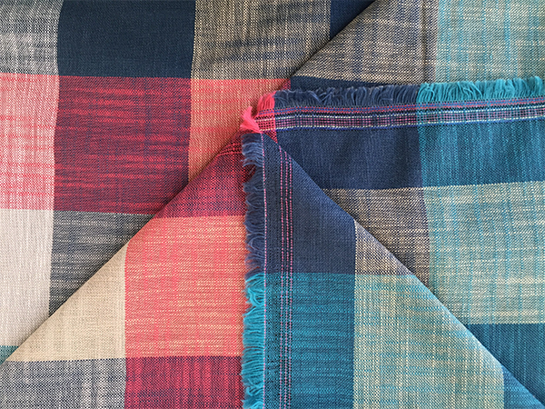 Both Sides Of Fashion Plaid Color Bamboo Fabric