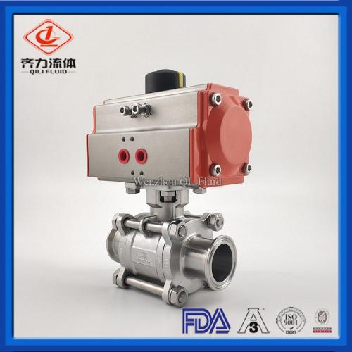 Sanitray Tri clamp connection pneumatic ball valve