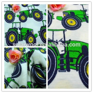 100% Wool fabrics with printed pictures