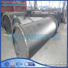 Y exhaust pipe with flange
