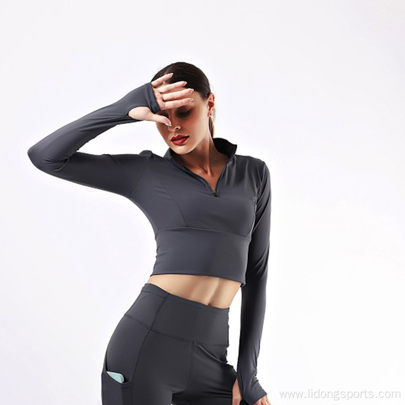 Wholesale Women Gym Long Sleeve Yoga Shirt