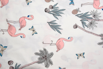 High Quality Crowned Cranes Pattern Printed Fabrics