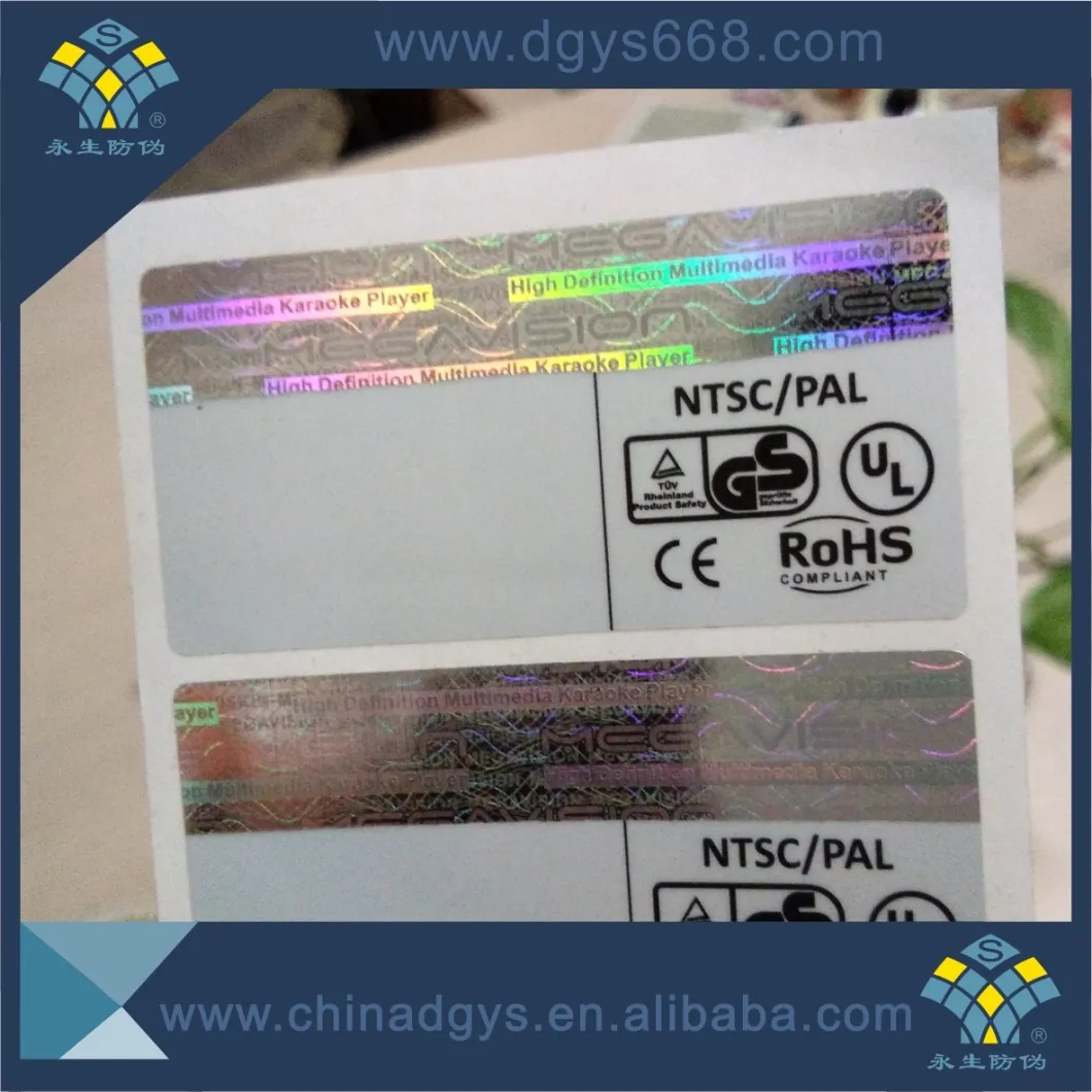 Hot Stamping Hologram Strip Security Paper Sticker