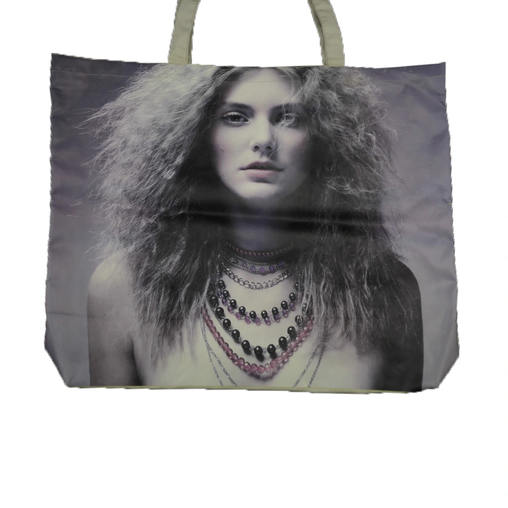 Grs Certificate Silk Screen Printing Natural Cotton Shopping Bag Bottom Base T Shape