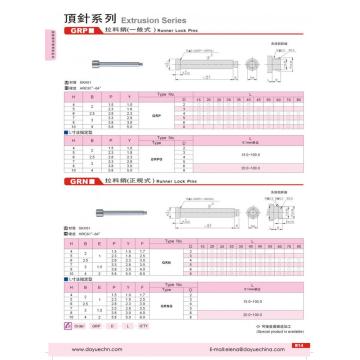 Bahagian Pembentuk Plastik Jis Standard Pin Pin Tarik