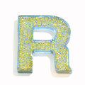 Factory New Arrive Resin Flat Alphabet Letter Beads Charms Kawaii Gold Glitter Filled Letter Alphabet Beads Jewelry Making DIY