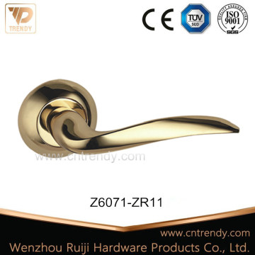 Polished Gold Twist Door Rose Handle for PVD Door