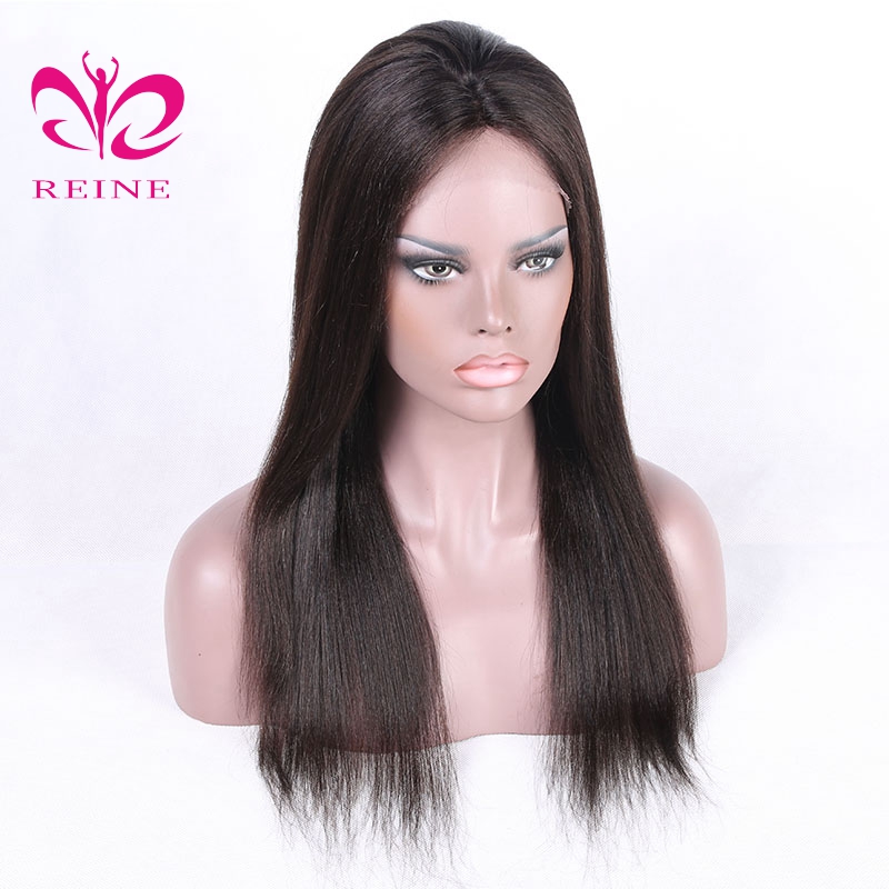 Factory Wholesale Good Price Unprocessed REINE Raw Indian Hair Straight 13*4 HD Lace Frontal Wig Human Hair Lace Frontal Wig