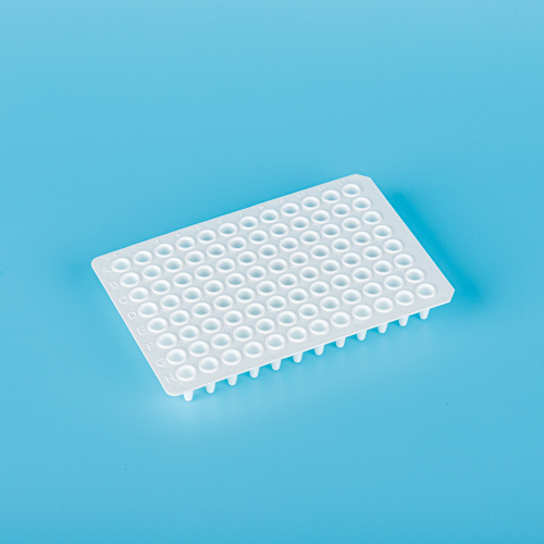 96 putjes 0,1 ml witte PCR-platen, laag profiel, niet-geschokt