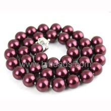 Red wine shell pearl necklace jewelry set Shell-pearl-88-092