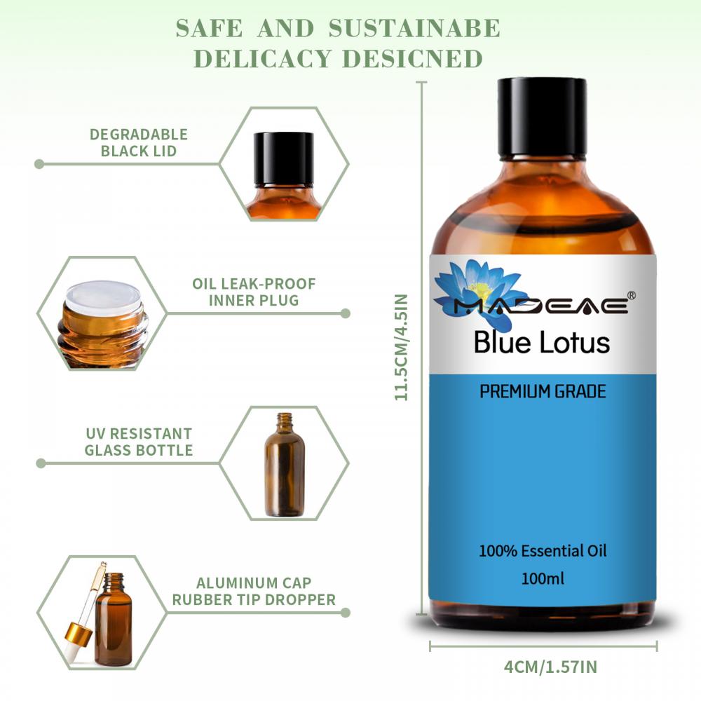 Olio di loto blu di alta qualità al 100% puro di alta qualità per sbiancamento