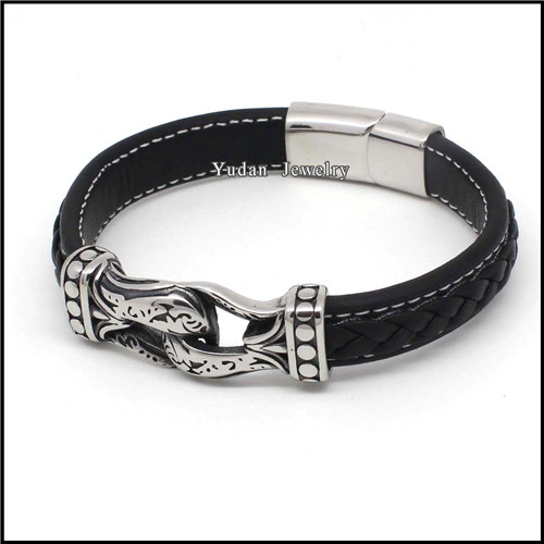 China Manufacturer Leather Bracelet With Cross For Men