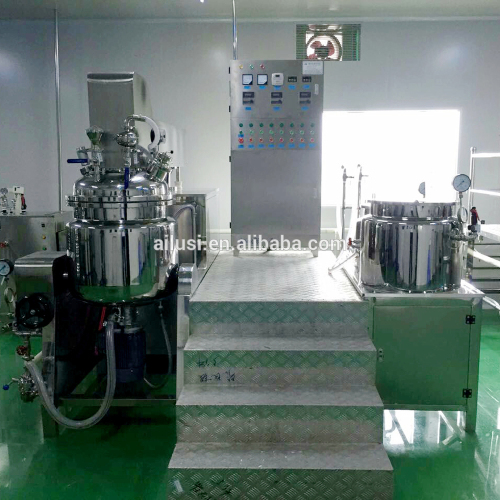 cosmetics manufacturing equipement, hydraulic lifting emulsifier