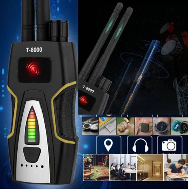 T8000 Wireless Positioning Detector Bug Anti-Spy Camera GSM Audio Finder RF Signal Detector