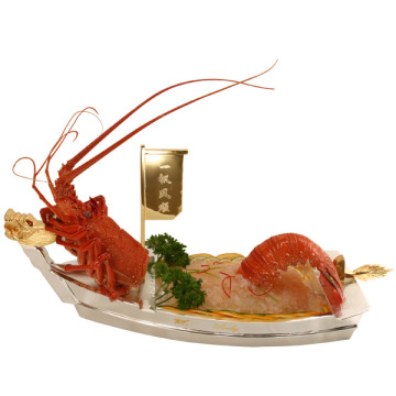 Silver Plated Seafood Boat plate