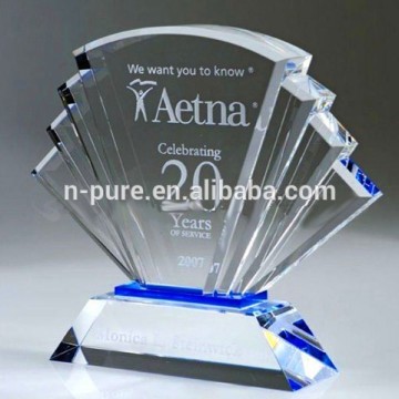 Custom Logo Clear China Crystal Trophies