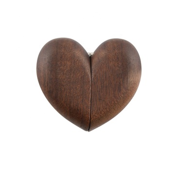 Heart Shaped Wood Ring Box