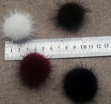 factory wholesale mink fur pom poms colorful mink fur bals
