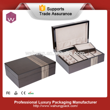 Handmade wooden slots watch collection box for watch